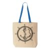 Natural Tote with Contrast-Color Handles Thumbnail