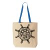 Natural Tote with Contrast-Color Handles Thumbnail