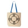 Natural Tote with Contrast-Color Handles Thumbnail