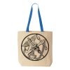 Natural Tote with Contrast-Color Handles Thumbnail