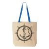 Natural Tote with Contrast-Color Handles Thumbnail