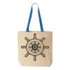 Natural Tote with Contrast-Color Handles Thumbnail