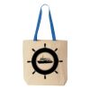 Natural Tote with Contrast-Color Handles Thumbnail