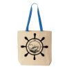 Natural Tote with Contrast-Color Handles Thumbnail