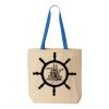Natural Tote with Contrast-Color Handles Thumbnail