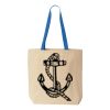 Natural Tote with Contrast-Color Handles Thumbnail