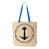 Natural Tote with Contrast-Color Handles Thumbnail