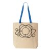 Natural Tote with Contrast-Color Handles Thumbnail