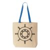 Natural Tote with Contrast-Color Handles Thumbnail