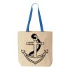Natural Tote with Contrast-Color Handles Thumbnail