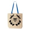 Natural Tote with Contrast-Color Handles Thumbnail
