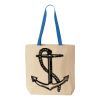 Natural Tote with Contrast-Color Handles Thumbnail