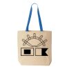 Natural Tote with Contrast-Color Handles Thumbnail