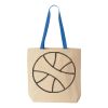 Natural Tote with Contrast-Color Handles Thumbnail