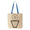 Natural Tote with Contrast-Color Handles Thumbnail