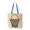 Natural Tote with Contrast-Color Handles Thumbnail