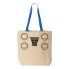 Natural Tote with Contrast-Color Handles Thumbnail