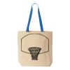 Natural Tote with Contrast-Color Handles Thumbnail