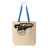 Natural Tote with Contrast-Color Handles Thumbnail