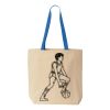 Natural Tote with Contrast-Color Handles Thumbnail