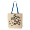 Natural Tote with Contrast-Color Handles Thumbnail