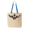 Natural Tote with Contrast-Color Handles Thumbnail