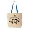 Natural Tote with Contrast-Color Handles Thumbnail