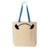 Natural Tote with Contrast-Color Handles Thumbnail