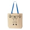 Natural Tote with Contrast-Color Handles Thumbnail