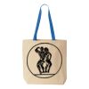 Natural Tote with Contrast-Color Handles Thumbnail