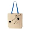 Natural Tote with Contrast-Color Handles Thumbnail