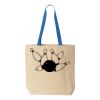 Natural Tote with Contrast-Color Handles Thumbnail