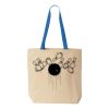 Natural Tote with Contrast-Color Handles Thumbnail