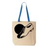 Natural Tote with Contrast-Color Handles Thumbnail