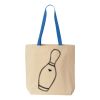 Natural Tote with Contrast-Color Handles Thumbnail