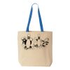 Natural Tote with Contrast-Color Handles Thumbnail