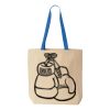 Natural Tote with Contrast-Color Handles Thumbnail