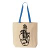 Natural Tote with Contrast-Color Handles Thumbnail