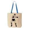 Natural Tote with Contrast-Color Handles Thumbnail