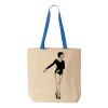 Natural Tote with Contrast-Color Handles Thumbnail