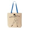 Natural Tote with Contrast-Color Handles Thumbnail