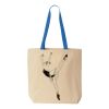 Natural Tote with Contrast-Color Handles Thumbnail