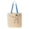 Natural Tote with Contrast-Color Handles Thumbnail