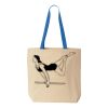 Natural Tote with Contrast-Color Handles Thumbnail
