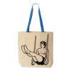 Natural Tote with Contrast-Color Handles Thumbnail