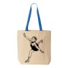 Natural Tote with Contrast-Color Handles Thumbnail