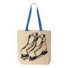 Natural Tote with Contrast-Color Handles Thumbnail