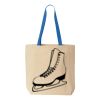 Natural Tote with Contrast-Color Handles Thumbnail