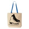 Natural Tote with Contrast-Color Handles Thumbnail