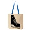 Natural Tote with Contrast-Color Handles Thumbnail